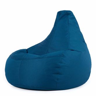 Icon Brand Puf reclinable con respaldo alto para interior y exterior azul pato