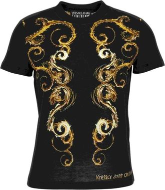 Versace Jeans Couture T-shirts en Polos - Dames - T-shirts - Zwart - XS - Katoen - Tops