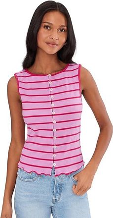 Free People Tilly Striped Tank Top Womens Clothing Orchid Combo : LG (Womens 12-14), Cotton