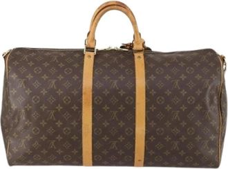 Louis Vuitton Pre-owned Weekend Bags, female, Brown, Size: ONE SIZE Pre-owned Canvas Weekend Bag