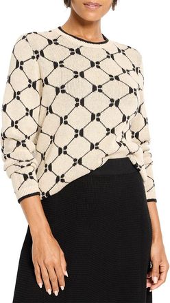 Nic+Zoe NIC+ZOE Geo Argyle Knit Sweater