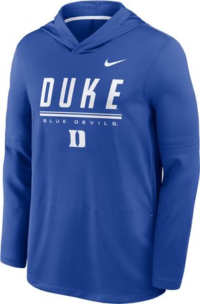 Nike Duke Sideline Nike Mens Dri-FIT College Long-Sleeve Hooded Top in Blue | 03B9054NDU-594