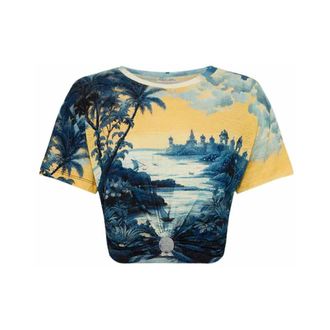 Camilla T-shirt in cristallo di Saint Anthony - - Tops - Donna - Blu - M