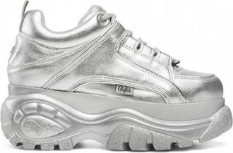 Buffalo Vegan Nappa Olie Schoen Rubberen Zool - Dames - Sneakers - Grijs - 37 EU - Leer - Schoenen