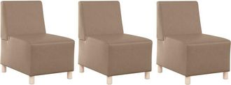 vidaXL Vidaxl - Modular Sofa Unit Armless 3 pcs Cappuccino 55 x 74 x 82 cm