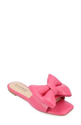 Journee Collection Fayre Bow Flat in Pink at Nordstrom Rack, Size 5.5
