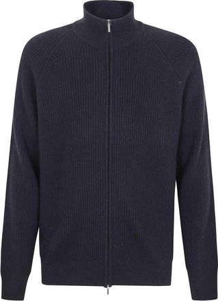 Barba Geribbelde Cardigan met Mock Neck en Volledige Ritssluiting - Heren - Vesten met rits - Zwart - XL - Hoodies & sweatvesten