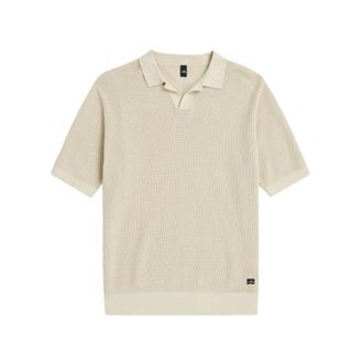 Wahts Polo Shirts, male, Beige, Size: 2XL Knitted Polo