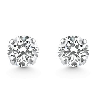 Pompeii3 1/4 Ct TW Small Diamond Studs 14k White Gold Lab Grown Size: Small