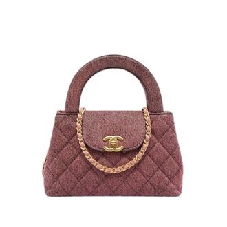 Chanel Pre-owned Quilted Washed Denim Satchel - Dames - Pre-owned - Roze - Maat: ONE Size Denim