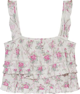 LoveShackFancy Top Novalee - Bianco