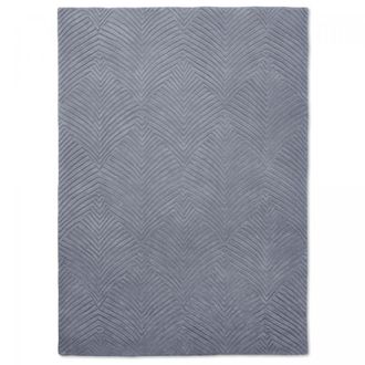 Un amour de tapis Alfombra de sal&oacute;n 250x350 cm copetudo a mano de lana azul