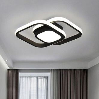 OEM L&aacute;mpara De Techo Led 4000k Blanco Neutro 24w L&aacute;mpara De Techo Cuadrada Negra 2000lm Dise&ntilde;o Moderno L&aacute;mpara De Pasillo L&aacute;mpara De Cocina Para Estudio B