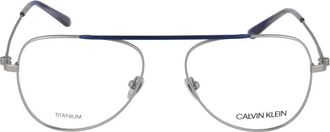 Calvin Klein Optical Glasses - Heren - Brillen - Grijs - 54 MM - Satijn - Accessoires
