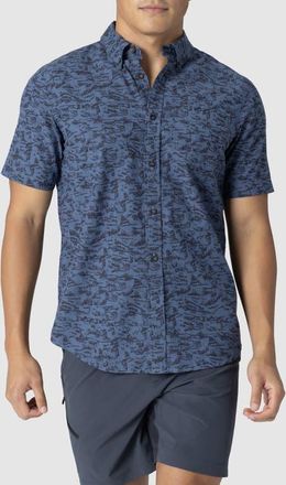 Outdoor Research Rooftop Short Sleeve Button-Down Shirt in Skyline Switchback Print at Nordstrom, Size Xx-Large