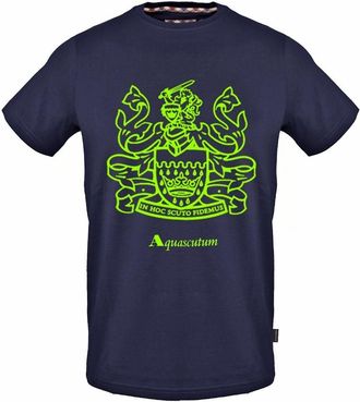 Aquascutum Heren-Kerst T-Shirt (Marine)