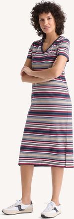 Nautica Womens Striped Midi Dress