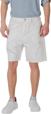 Gianni Lupo Hombre, Pantalones cortos, Blanco, Talla: L