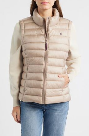 Tommy Hilfiger Quilted Packable Vest in Champagne at Nordstrom, Size X-Small