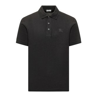Burberry Polo Shirts, male, Black, Size: XL Cotton Piqu&eacute; Polo Shirt
