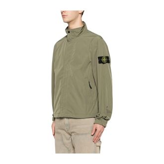 Stone Island Light Jackets, male, Green, Size: 2XL Light Jacket
