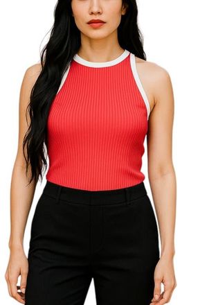 Bishop + Young Candace Ribbed Sweater Tank in Lipstick at Nordstrom, Size X-Small