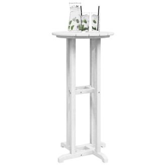 Berkfield Home White Bar Table White 55x55x107 cm HDPE | Size: 55 x 55 x 107 cm