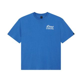 Deus T-Shirts, male, Blue, Size: XL T-shirt Cotone