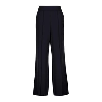 Comma Wijdvallende Marlene Broek - Dames - Wijde Broeken - Blauw - L - Broeken