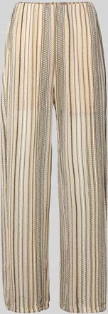 Vero Moda Relaxed Fit Strickhose mit Allover-Muster Modell DEMI in Taupe, Gr&ouml;&szlig;e XL