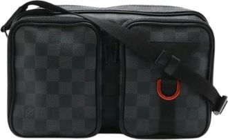 Louis Vuitton Pre-owned Utility Messenger Damier Graphite Schoudertas - Dames - Vintage Schoudertas - Zwart - ONE Size - Vintage