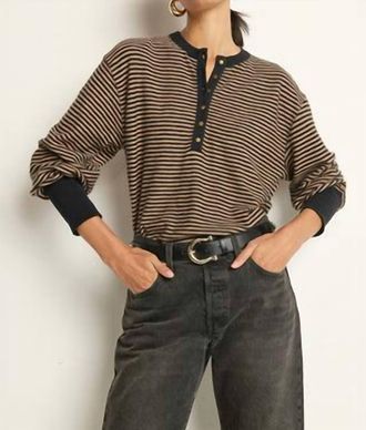 Nation Ltd Womens Victoria Henley Top In Brown