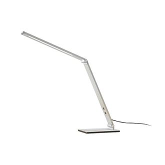 Lucande L&aacute;mpara de mesa led de aluminio gris