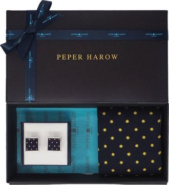 Peper Harow Midnight Mens Cufflink Gift Box