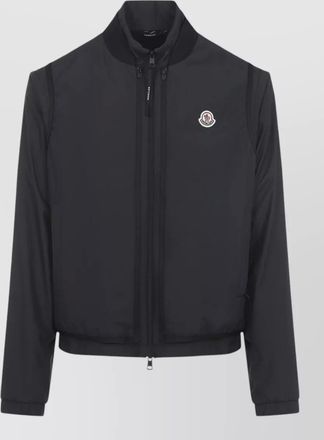 Moncler hemmoor jacket detachable sleeves ribbed collar