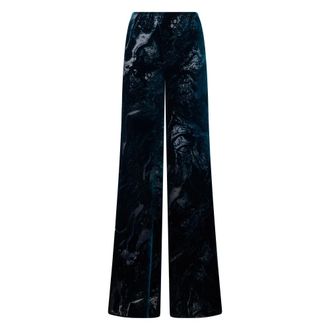 Alberta Ferretti Broeken, Dames, Blauw, S, Losse Gekleurde Broek