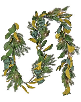 National Tree Company 9ft Christmas Magnolia Mix Pine Garland