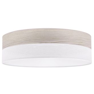 OEM L&aacute;mpara De Techo De Plexi De Madera Blanca 50cm Roble Blanqueado