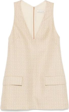 C & M Camilla and Marc Ripley Mini Jurk - Dames - Korte kleedjes - Beige - 2XS - Polyester - Kleedjes