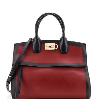 Ferragamo Studio Satchel Leather Medium