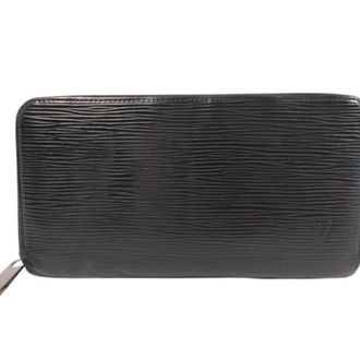 Louis Vuitton Noir Leather Coin Purse/Coin Case (Pre-Owned)