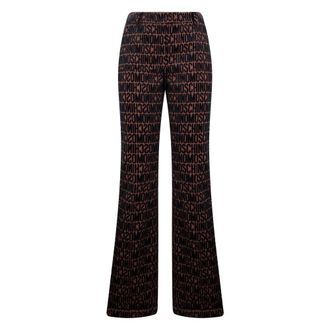 Moschino Elegante Slim Broek - Dames - Wijde Broeken - Veelkleurig - M - Katoen - Broeken