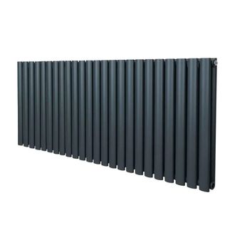 MonsterShop Oval Column Radiator - 600mm x 1440mm - Anthracite Grey