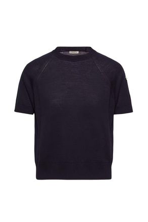 Moncler WOMENS KNITTED T SHIRT Size: L, colour: NAVY