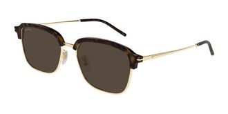 Gucci GG1733SK Asian Fit 002 Mens Sunglasses Gold Size 56