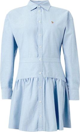 Polo Ralph Lauren Kleedjes, Dames, Blauw, M, Katoen, Woven Shirt Dress
