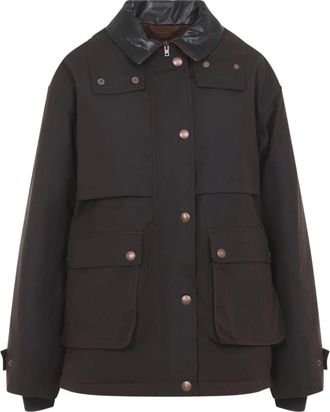 Acne Studios Waxed Canvas Blouson Jas - Dames - Zomerjassen - Bruin - S - Katoen - Jassen