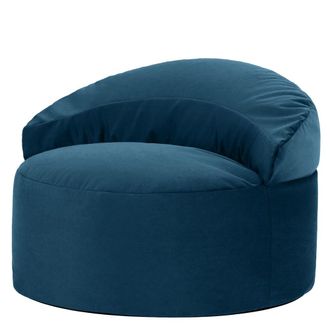 Icon Brand Puf sill&oacute;n auxiliar decorativo de terciopelo azul marino