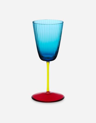 Dolce & Gabbana Hand-blown Murano White Wine Glass - Wine Glasses Multicolor Onesize