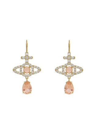 Vivienne Westwood Olympia Pav&eacute; Drop Earrings - Gold - One Size
